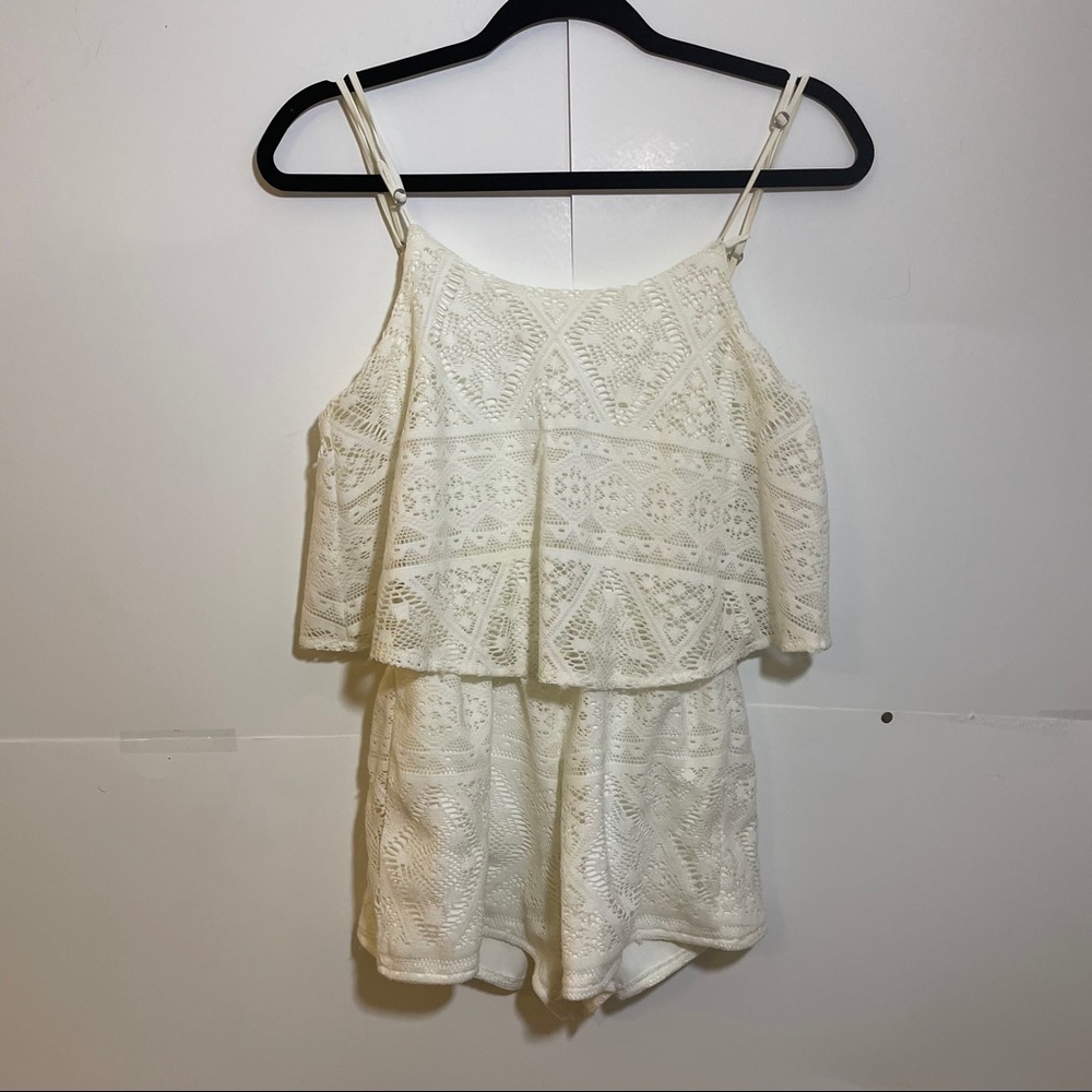 Aeropostale white lace romper (xs) - Picture 6 of 7